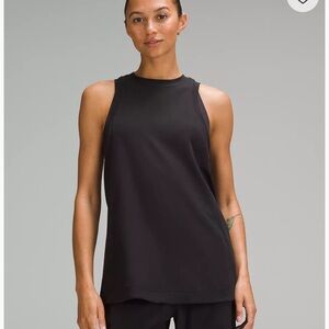 Lululemon Long Cotton Crew Neck Tank Top Black Size S Small New Sleeveless Women